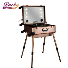 Professional Artist Studio Cosmetic Train Table Case Makeup Station